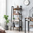 4-Tier Ladder Shelf - Metal - Rustic Brown and Black - Freestanding Storage Solution