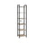 6-Tier Bookshelf - Wood - Rustic Brown and Black - Industrial Open Storage Design