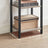 6-Tier Bookshelf - Wood - Rustic Brown and Black - Industrial Open Storage Design