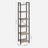 6-Tier Bookshelf - Wood - Rustic Brown and Black - Industrial Open Storage Design