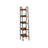 5-Tier Narrow Storage Shelf - Steel Frame - Rustic Brown and Black