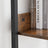 5-Tier Narrow Storage Shelf - Steel Frame - Rustic Brown and Black