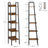 5-Tier Narrow Storage Shelf - Steel Frame - Rustic Brown and Black