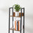 5-Tier Narrow Storage Shelf - Steel Frame - Rustic Brown and Black
