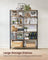 6-Tier Bookshelf - Engineered Wood - Rustic Brown and Black