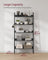 5-Tier Ladder Shelf - Metal - Ebony Black - Freestanding Design for Home and Office
