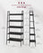 5-Tier Ladder Shelf - Metal - Ebony Black - Freestanding Design for Home and Office
