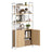 6-Tier Bookshelf - Particleboard and Steel - Golden Oak - with Door