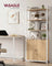 6-Tier Bookshelf - Particleboard and Steel - Golden Oak - with Door