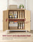 6-Tier Bookshelf - Particleboard and Steel - Golden Oak - with Door