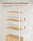 6-Tier Bookshelf - Particleboard and Steel - Golden Oak - with Door
