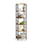 6-Tier Bookcase - Particleboard and Steel - Rustic Brown and Ink Black