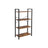 Bookcase - Iron - Rustic Brown - 4-Tier Industrial Ladder Shelf