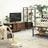 Bookcase - Iron - Rustic Brown - 4-Tier Industrial Ladder Shelf