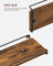 Industrial Floating Corner Shelves - Wood - Rustic Brown and Black - Space-Saving L-Shaped Design