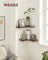 Industrial Floating Corner Shelves - Wood - Rustic Brown and Black - Space-Saving L-Shaped Design