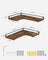 Industrial Floating Corner Shelves - Wood - Rustic Brown and Black - Space-Saving L-Shaped Design