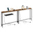 Set of 2 Slim Console Tables - Wood and Steel - Rustic Brown