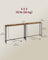 Set of 2 Slim Console Tables - Wood and Steel - Rustic Brown