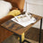 Side Table - Wood - Rustic Brown and Black - Simple Structure