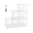 Metal Wire Storage Rack - White - Interlocking 6-Cube Design for Versatile Organization
