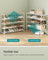 4-Tier Shoe Rack - Metal Tube and Plastic Connector - Pearl White