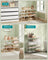4-Tier Shoe Rack - Metal Tube and Plastic Connector - Pearl White