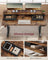 Electric Standing Desk - Wood and Steel - Rustic Brown