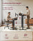 Electric Standing Desk - Wood and Steel - Rustic Brown