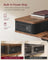 Electric Standing Desk - Wood and Steel - Rustic Brown