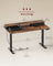 Electric Standing Desk - Wood and Steel - Rustic Brown