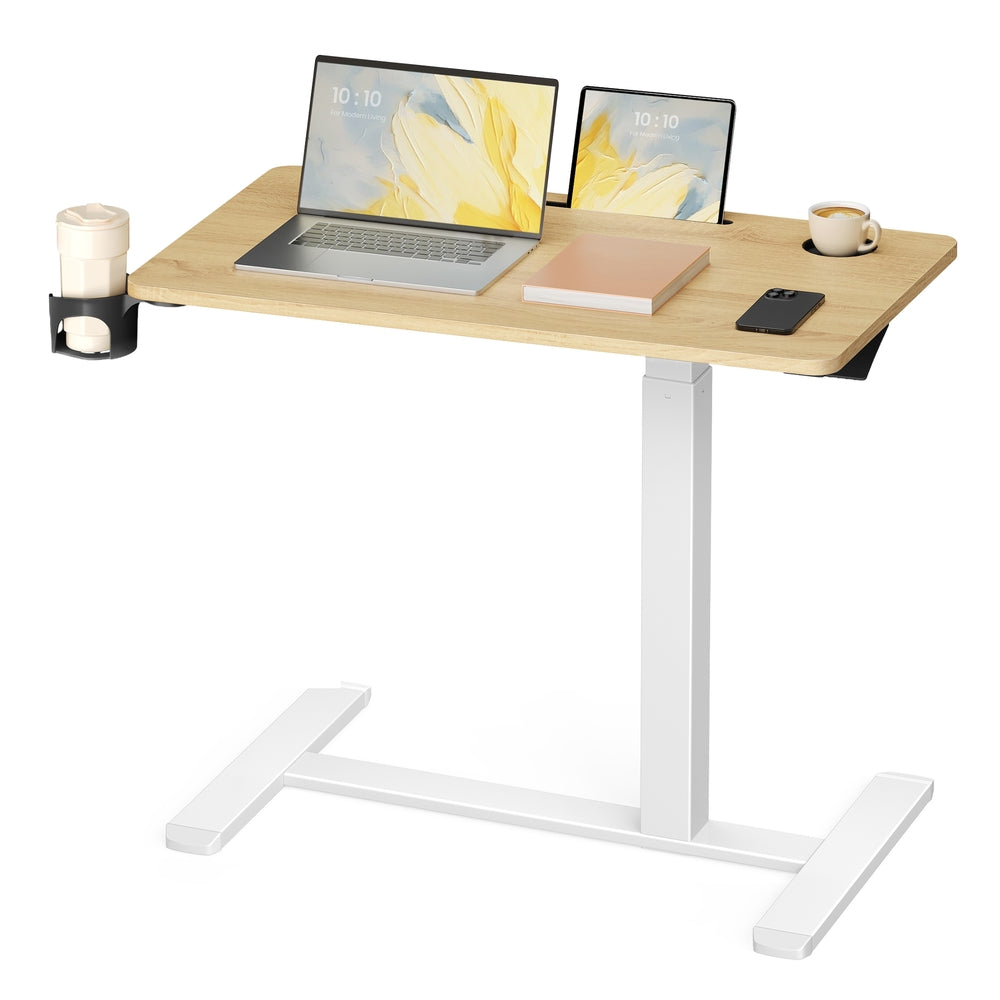 Overbed table - Steel and Wood - Golden Oak