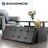 Cube Ottoman - Fabric - Ink Black - Foldable with Storage and 300kg Capacity