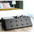 Cube Ottoman - Fabric - Ink Black - Foldable with Storage and 300kg Capacity