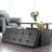 Cube Ottoman - Fabric - Ink Black - Foldable with Storage and 300kg Capacity