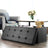 Cube Ottoman - Fabric - Ink Black - Foldable with Storage and 300kg Capacity