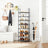 Shoe Organiser Rack - 8-Tier, Holds 16-20 Pairs - Metal - Grey