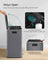 Dual Compartment Rubbish Bin - Stainless Steel - Slate Grey - Fingerprint Proof with 15 Rubbish Bags