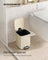 Kitchen Bin 1.6-Gallon ( ) Trash Bin - Stainless Steel and Plastic - Sand Beige