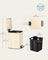 Kitchen Bin 1.6-Gallon ( ) Trash Bin - Stainless Steel and Plastic - Sand Beige