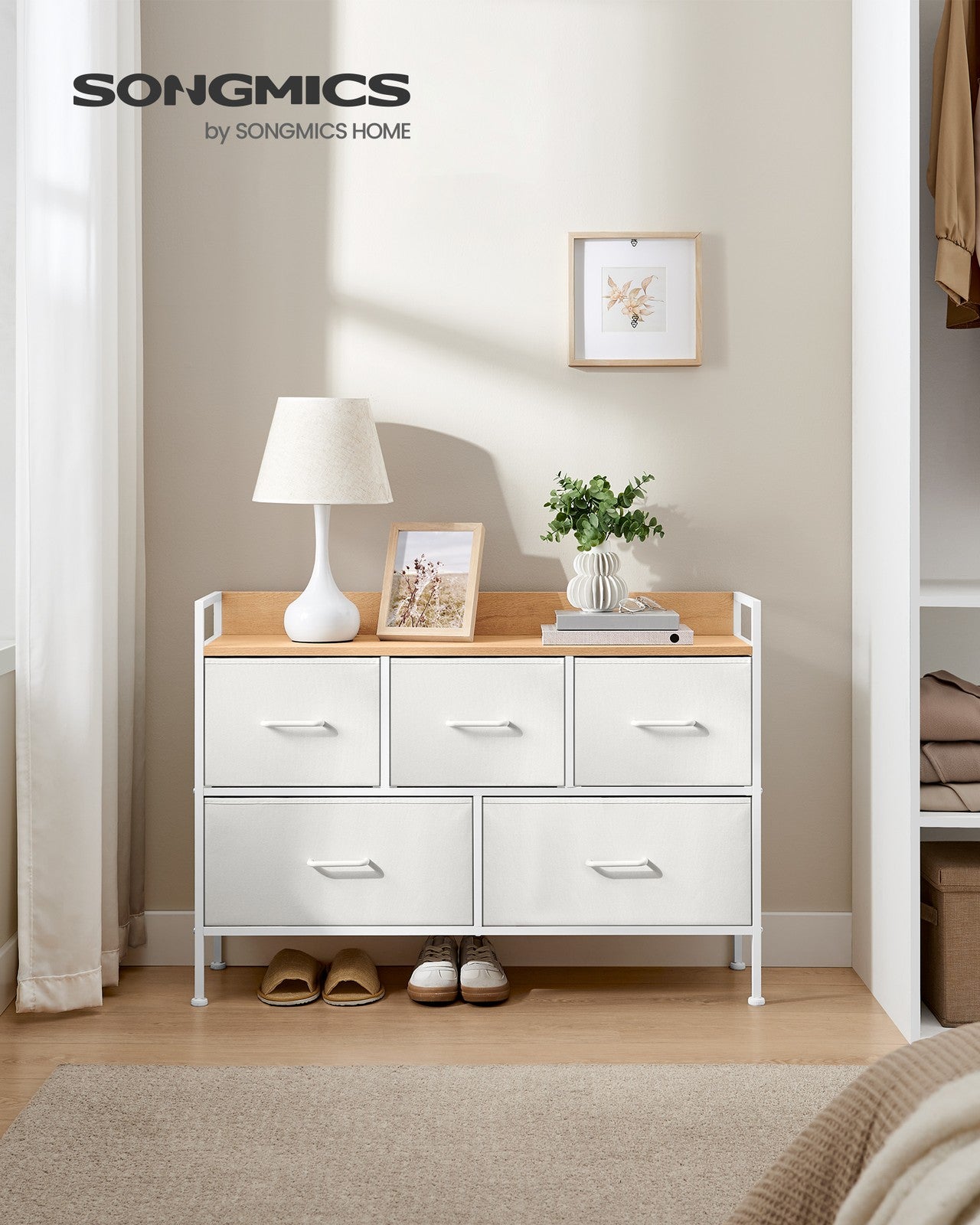 Chest of Drawers - Wood and MDF - Cloud White