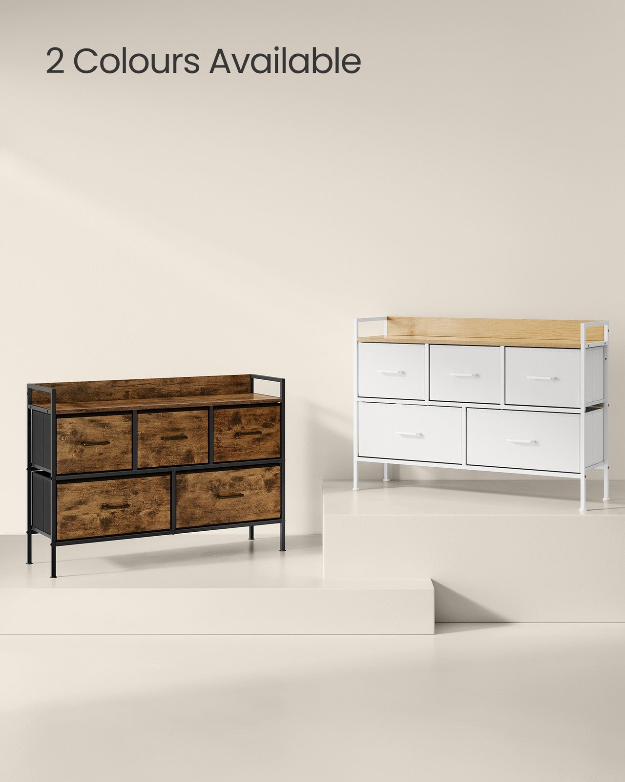 Chest of Drawers - Wood and MDF - Cloud White