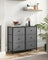 Chest of Drawers - Wood Top and Steel - Grey
