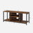 TV Stand - Wood - Rustic Brown and Black - Open Shelves for Up to 60 Inches