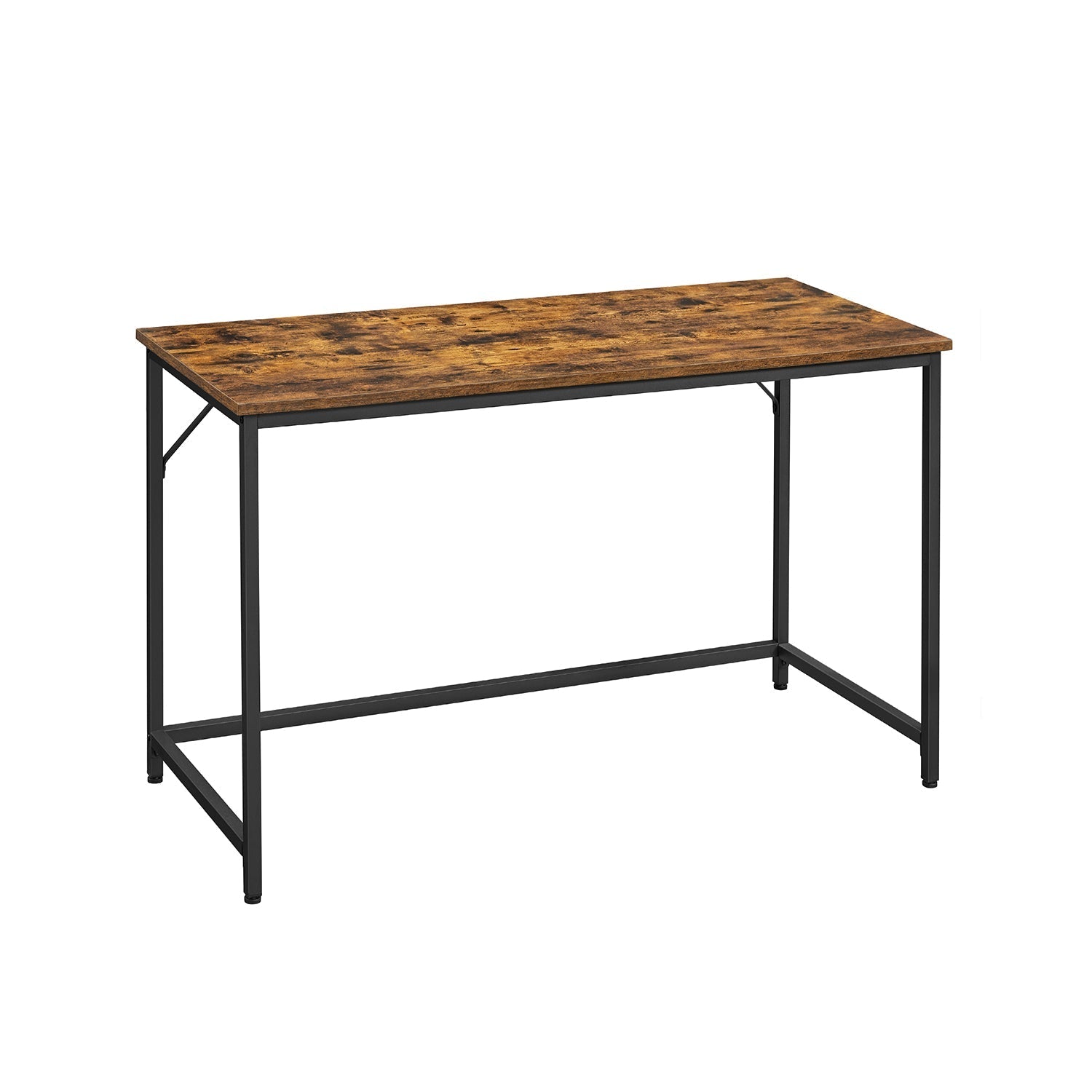Small Office Desk - Metal - Rustic Brown