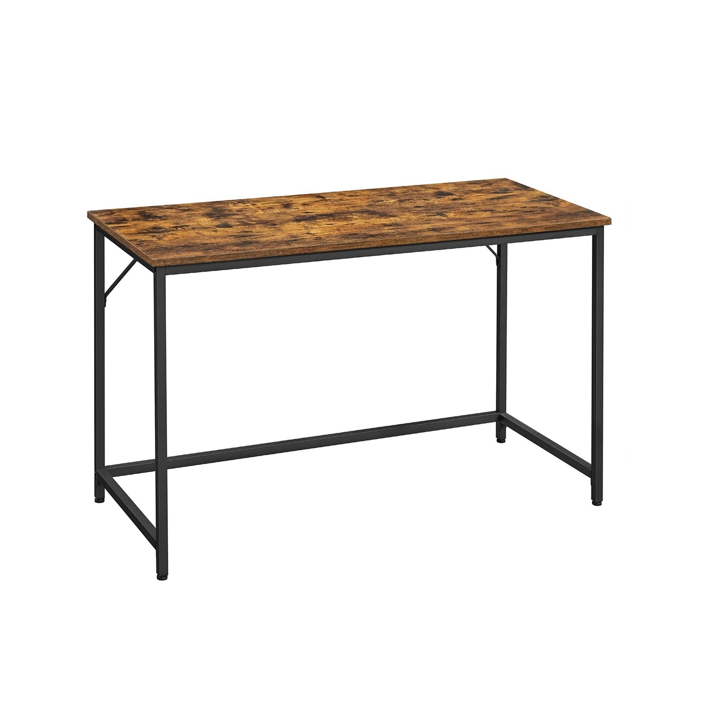 Small Office Desk - Metal - Rustic Brown