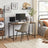 Small Office Desk - Metal - Rustic Brown