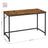 Small Office Desk - Metal - Rustic Brown