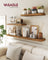 Wall Shelves Set of 4 Floating Shelves - MDF and Steel - Rustic Brown