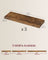 Wall Shelves Set of 3 for Picture Frames - MDF and Steel - Rustic Brown